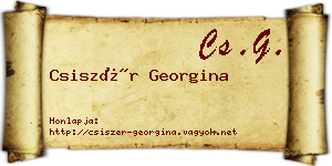 Csiszér Georgina névjegykártya