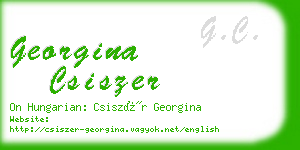 georgina csiszer business card